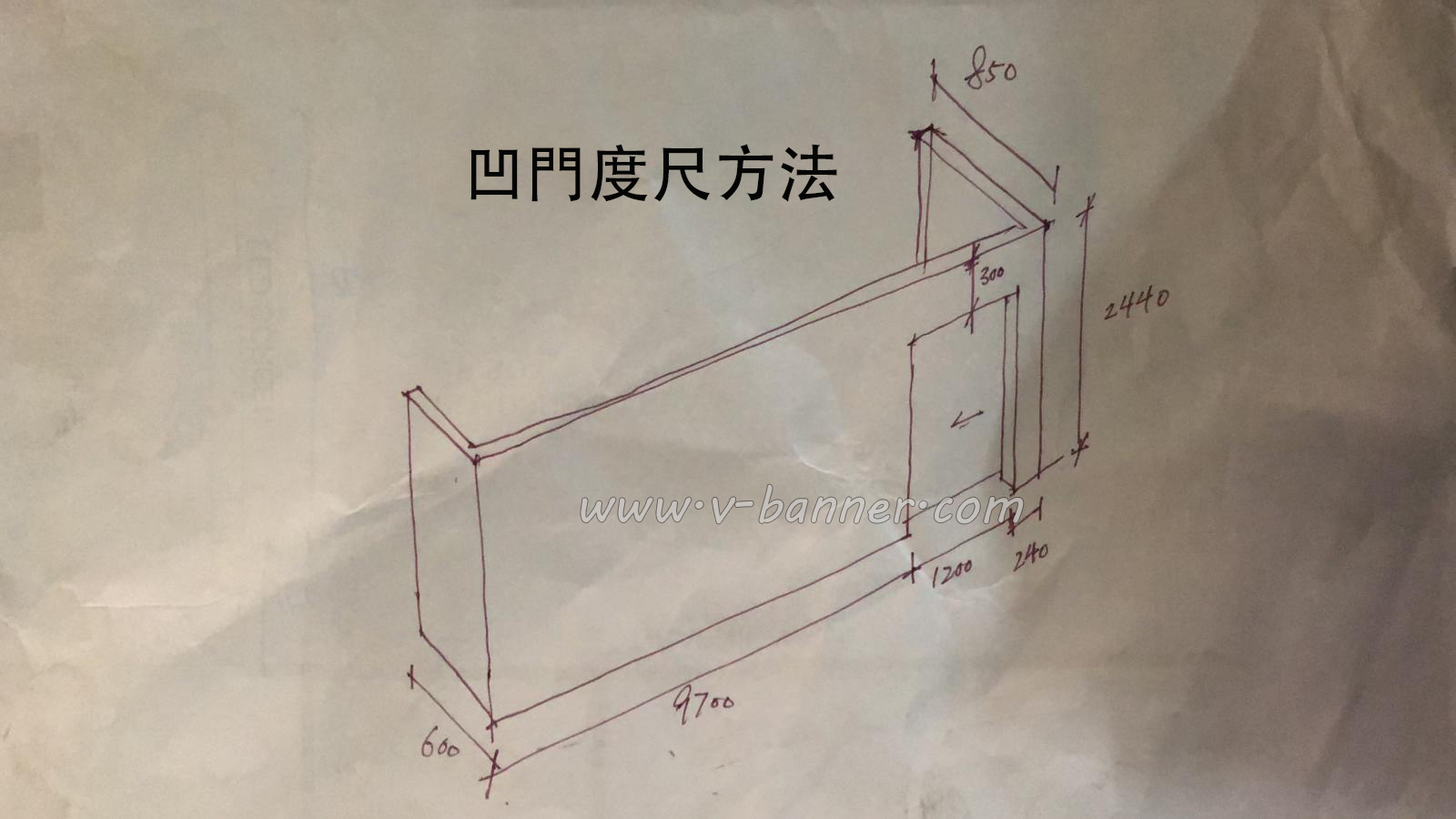 凹門度尺 畫圖